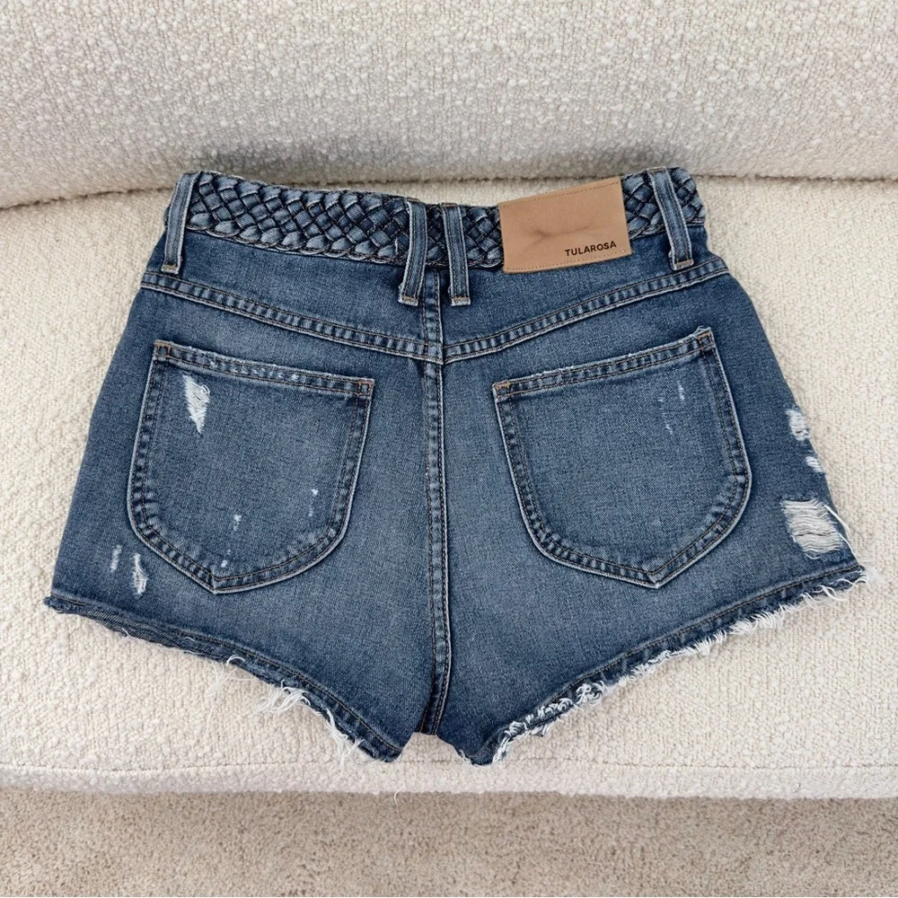 Tularosa Emma Denim High-rise Shorts